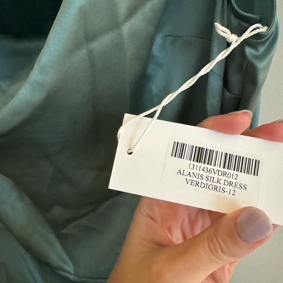 Reformation Alanis Silk Dress - NWT Size 12 - Picture 7 of 8